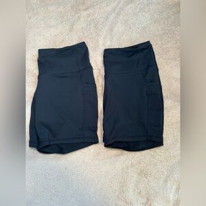 2 Pair Baleaf Black High-Waisted Shorts
